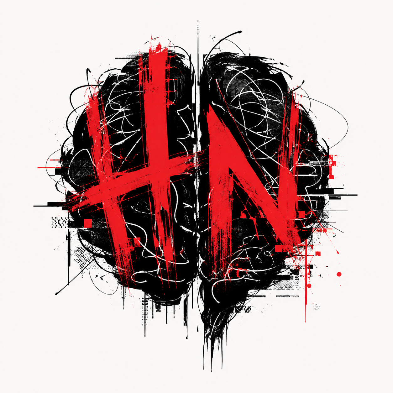 HN Marketing Lab punk brain logo